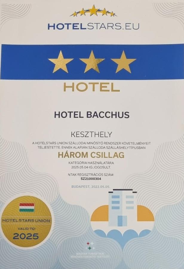 Hotel Bacchus Keszthely Exterior foto